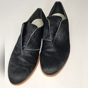 1. State black cow hair loafers